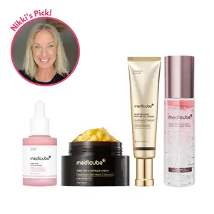 [NEW] [medicube] Licensed Esthetician Nikki's New Year New You Set | Includes PDRN Collagen Glow Jelly Mist Serum, PDRN Peptide Serum, Deep Vita C Capsule Cream, Deep Reviving Peptide Eye Cream