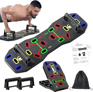 Push Up Board, Portable Multi-Function Foldable 10 in 1 Push Up Bar, Push up Handles for Floor,Professional Push Up Strength Training Equipment