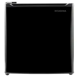 Insignia - 1.6 Cu. Ft. Mini Fridge with 12V Plug - Black - Perfect for Camping and Travel