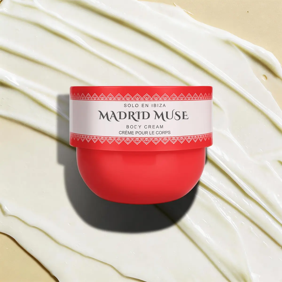 SOLO EN IBIZA Madrid Muse Scented Body Cream (8oz) - Vegan, Cruelty-Free Weightless Fragrance Lotion with Plum Orchid Vanilla Musk Jasmine Plum Amber Blend, Long-Lasting Daily Body Care for Smooth Skin