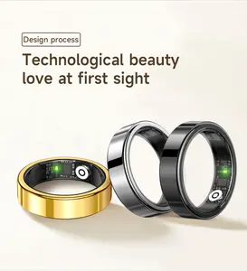 Father's Day Gift Multi-Functional Smart Ring Camera Wristwatch, 6.8mm Wearable with Heart Rate, Blood Oxygen, Sleep Detection & Bluetooth Health Tracking Women's Multifunctional Fitness Tracker