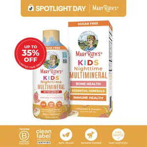MaryRuth's Kids Liquid Nighttime Multimineral - Bone Health - Immune Health - Bedtime Supplement - Magnesium - Vegan - Sugar Free - 30-180 Servings