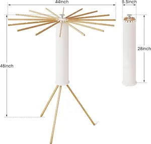 Tripod Clothes Drying Rack Foldable,Floor Standing Drying Rack Clothing,Laundry Drying Rack,Clothes Hanger Rack,Laundry Rack Folding,Collapsible,Retractable(16 Wood Poles)
