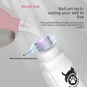 High Efficiency Low Noise Pet Nail file- Electric Pet Armor Grinder- Fully Automatic Portable Rechargeable Pet Nail Scissors Armor Grinding Artifact