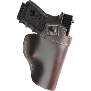 Owb leather holster fits glock 43x taurus g2c g3 g3c mp 9mm 40 shield compatible with sig p365 p320 springfield xds hellcattopgrain leather outside the belt, Secure Holster