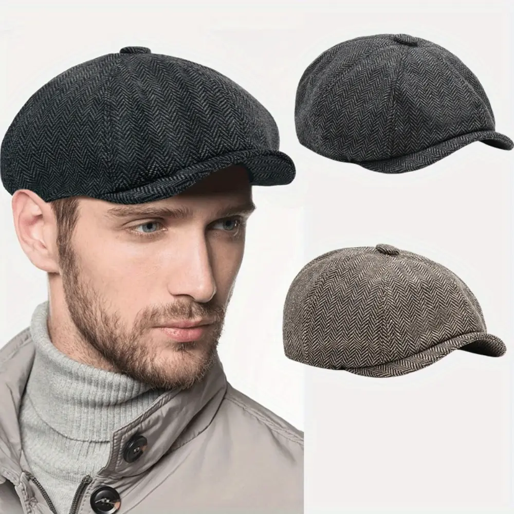 2 Pack Vintage Caps for Mature Gentlemen, Outdoor Sun Protection Flat Caps & Berets, Summer Accessories, Casual Headwear, Classic Beret, Retro Style Cap, Lightweight Hat, Durable Material, Men's Hats, Beret Cap, Fashionconscious Men, Stylish Professionals
