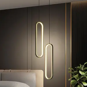 Modern LED Ring Pendant Light, Adjustable Three-Color Lighting, Ambient Lighting, Home Decoration Lamp, Ceiling Mount, Kitchen Island, Living Room, Stairs, Dining Room, Modern Pendant Lights