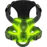 LED Glowing Luminous Dog Harness, Puppy Harness, Essential for Dog Walking Safety at Night, Three LED Light Modes, Rechargeable, Suitable for French Bulldogs & Puppies