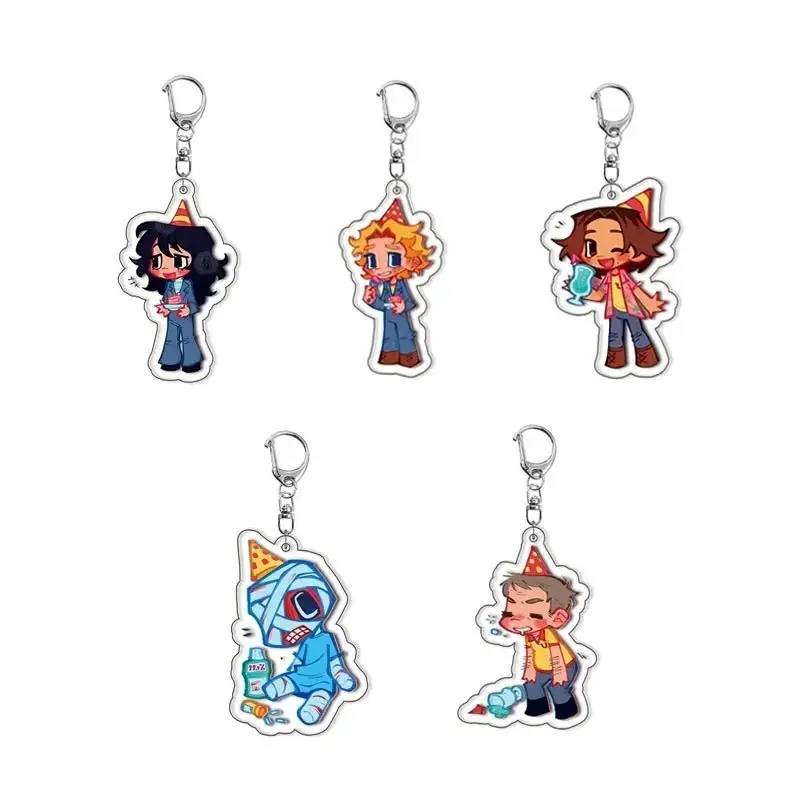 Mouthwashing Chibi Acrylic Keychain – Anya, Jimmy & Curly | Cute Gamer Bag Charm & Fan Gift