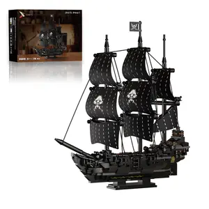 Ghost Mary Pirate Ship Building Blocks - Nautical & Detailed Style, 1055 Pcs for Assembly, Ideal for Sailing Enthusiasts & Family Builders, Perfect for Desk Display/Gifting Model Boat Kit