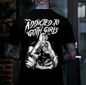 ADDICTED TO GOTH GIRLS Tshirt Hoodie Sweatshirt Aesthetic Tattoo Outfits Streetwear Style Retro Vintage Y2k Men Graphic Tees Casual Crewneck Unisex Ultra Cotton Top