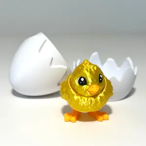 Chick and Egg - 3D Printed Articulating Figure