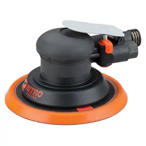 212 MAIN Dynabrade Nitro Series Random Orbital Sander - 12,000 rpm, Variable Speed, Rear Exhaust, Vinyl Face, for Occasional Cycling & Outdoor Recreation Use