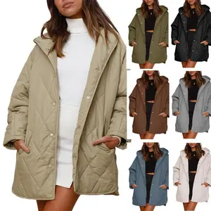 Puffer Jacket for Women Fall Oversized Lightweight Hooded Long Sleeve Button Outerwear Basic Black Casual Comfort Jacket