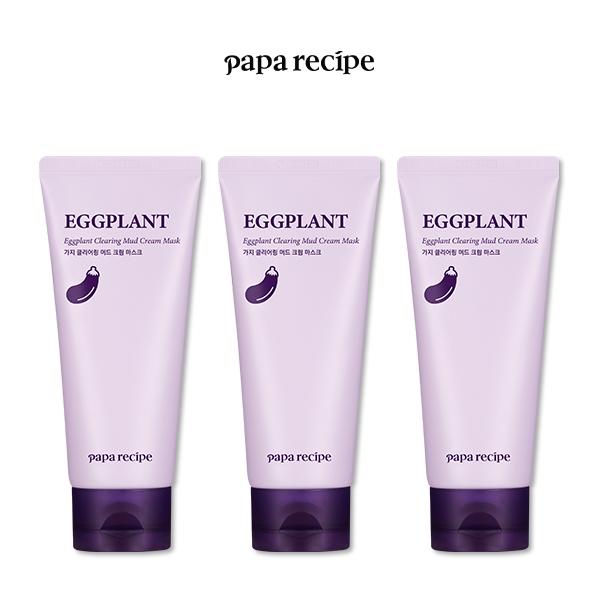 Papa Recipe Mud Cream Mask 3-pack (Eggplant/Tea Tree)