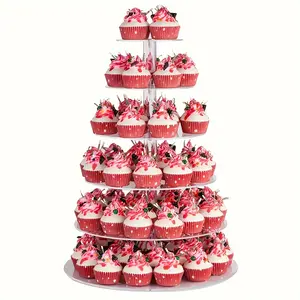 Acrylic 6-Layer Cake Rack for Party, Wedding, Halloween & Christmas Decoration - Perfect for Home & Event Settings