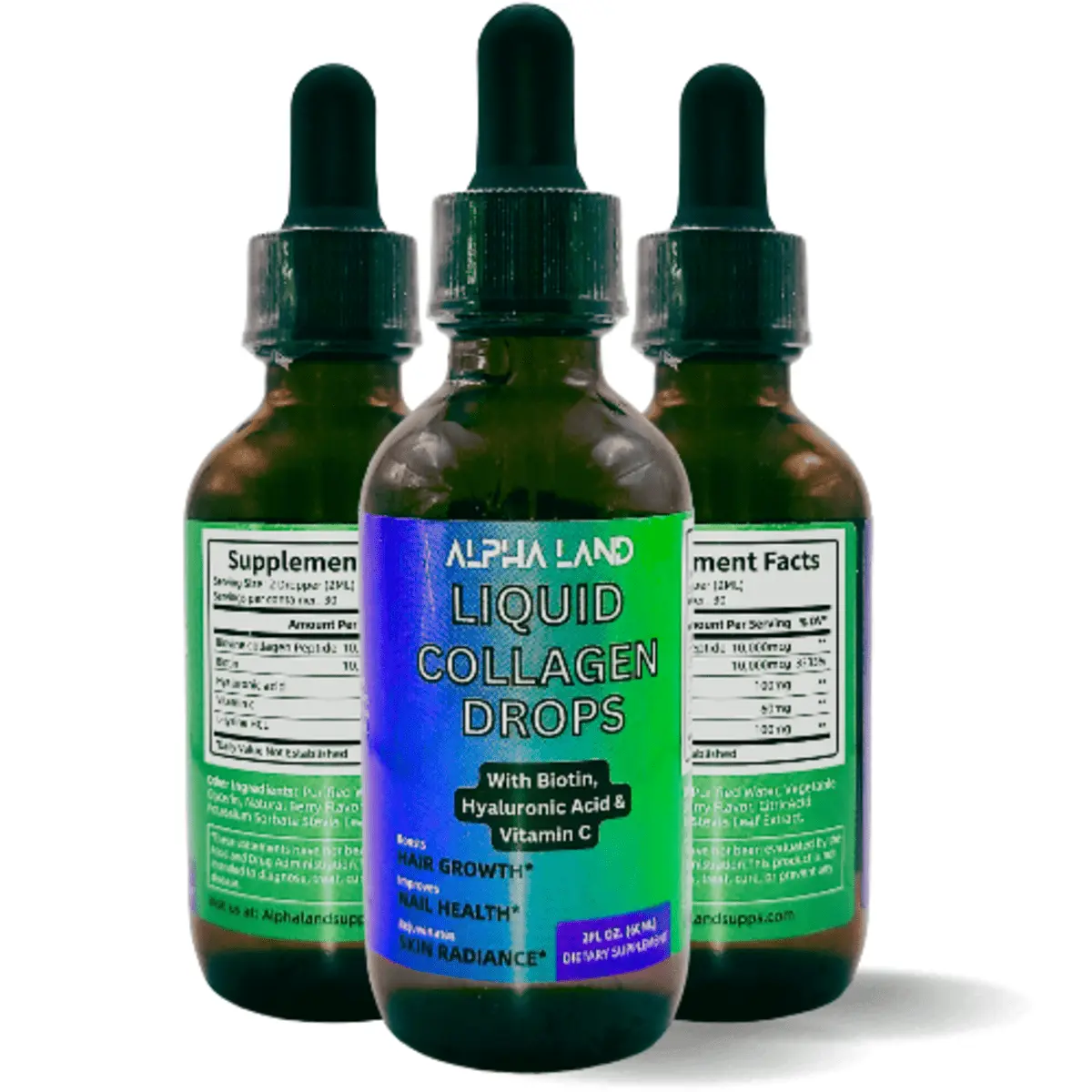Healthcare Supplement Liquid Collagen Drops with Biotin, Hyaluronic Acid & Vitamin C for Hair, Skin & Nails Anti-Aging Formula - Natural Beauty Edible Dietary Fitness Bathroom