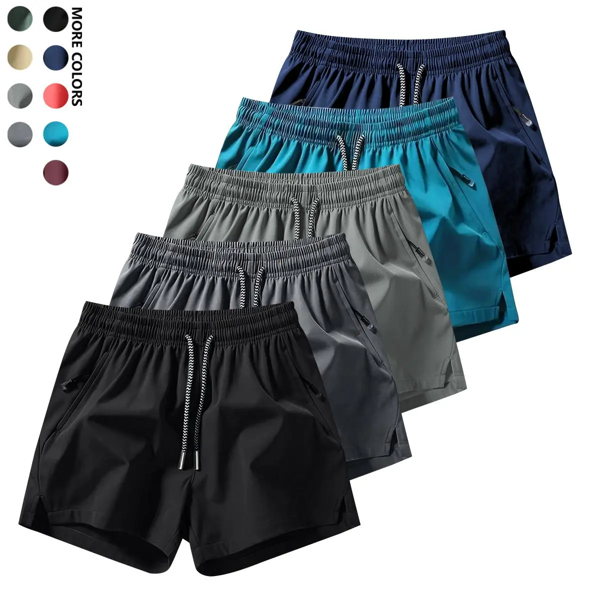 Black + Dark Gray + Light Gray + Lake Blue + Deep 