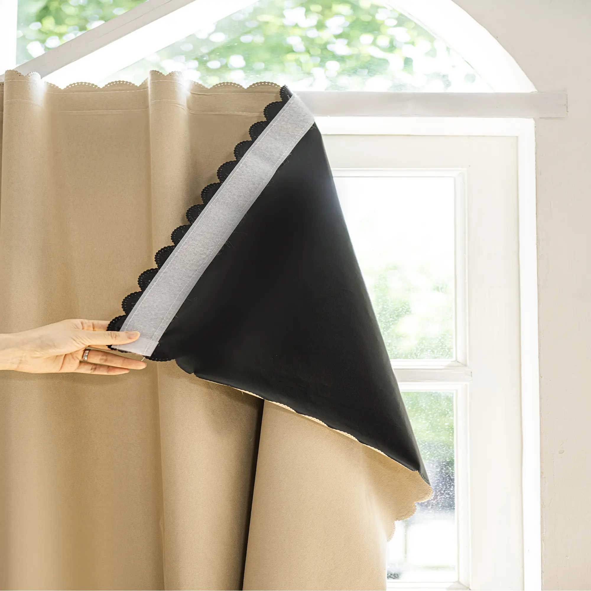 Self-Adhesive 100% Blackout Window Cover Curtains, Easy Installation Magic Tape Drapes, UV Protection Bedroom Living Room Kitchen Party Decor Indoor Accessories