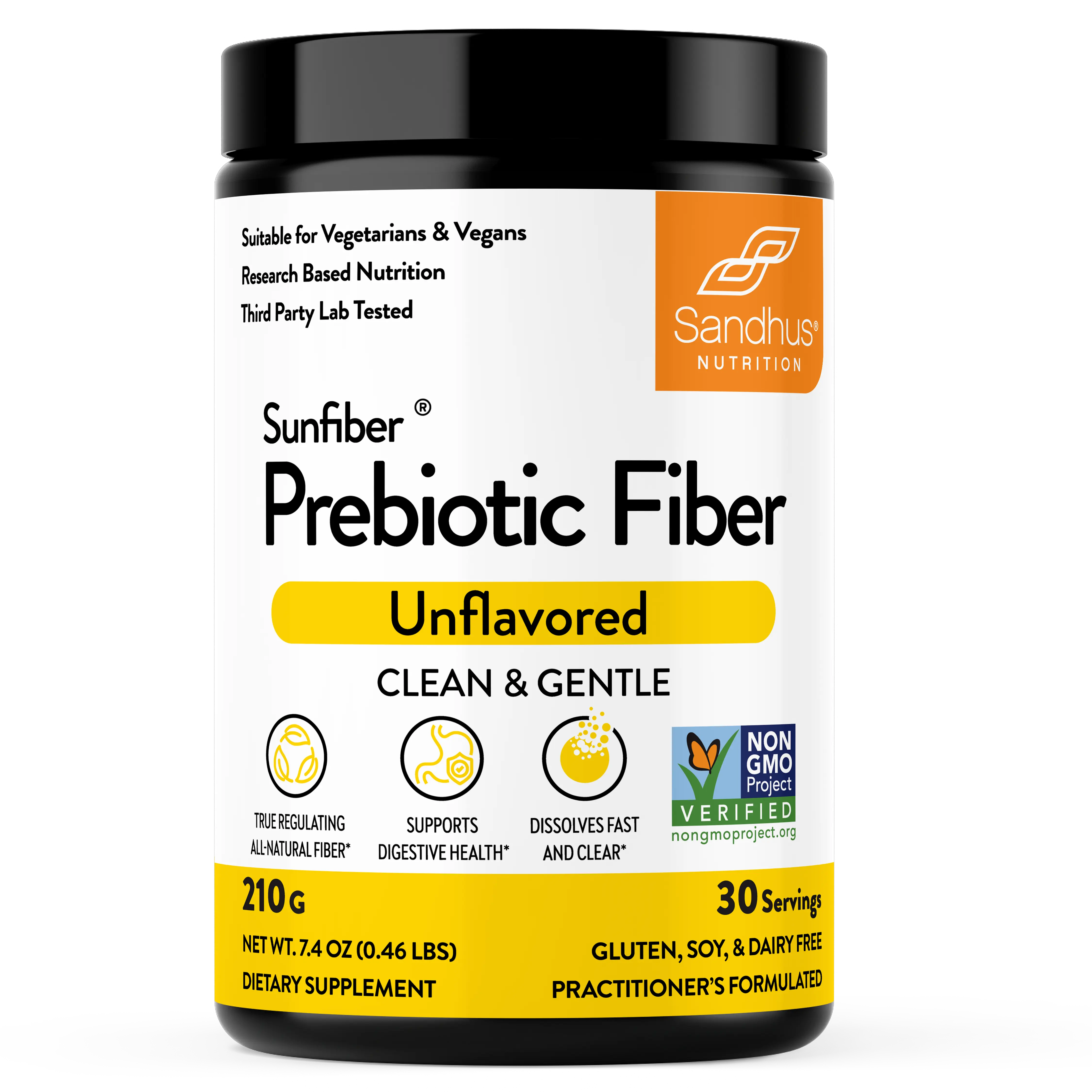 【Sandhus】SunFiber Prebiotic Fiber GMO Free Organic Dairy Free Healthcare