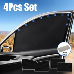Magnetic Car Side Window Sunshades, Roll Down Window UV Protection Mesh, Heat Insulation Auto Sun Visor Shade reusable