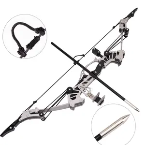 16.5 Inch Mini Compound Bow Set Left And Right Handed Hunting Archery Holiday Gift, 8 Arrows, Designed For Practicing Archery And Hunting (16.5 Inch) play  bow ILF Recurve Kit Outdoor Durable Interactive Beginners