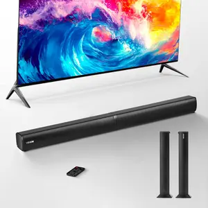 VEVOR Sound Bar for Smart TV, Summervibes,Summervibes, 2.0 Channel, 32-Inch 2 in 1 Detachable Soundbar TV Speakers, with Bluetooth HDMI AUX USB Connection, Remote Control, 80W Surround Sound System, for Home Theater Audio