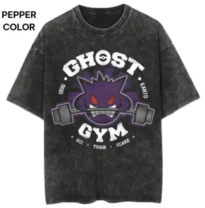 Gengar Gym T-Shirt, Funny Cartoon Vintage Graphic Tee, Unisex Funny Shirt, Gift, Menswear Womenswear Streetwear