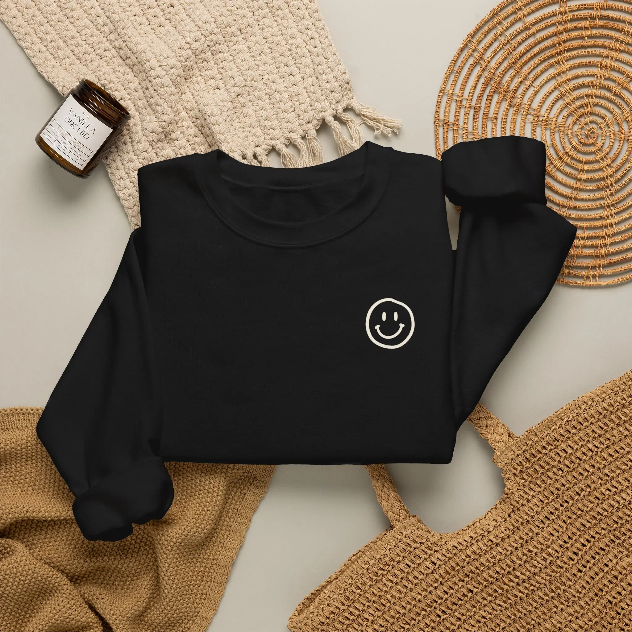 Unisex Relaxed Round Neck Sweatshirt - Dear Person Behind Me Positive Mental Health Kindness Handwritten Art Back Print, Multi-Size Men's Crewneck