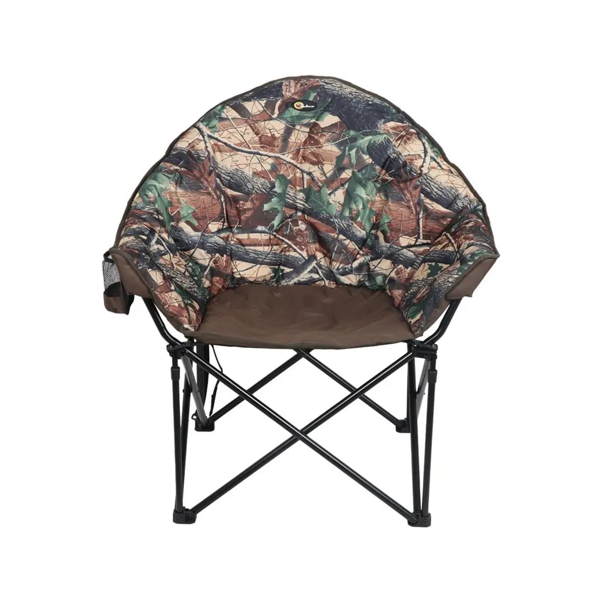 Faulkner Big Dog Bucket Chair with Camouflage Print, Heavy-Duty Oversized Foldable Seat with Sturdy Frame for Outdoor Camping, Bucket Shape