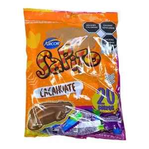 1 Bolsa de Arco Sapito 20 Und Milk Chocolate Candy Snack Packs