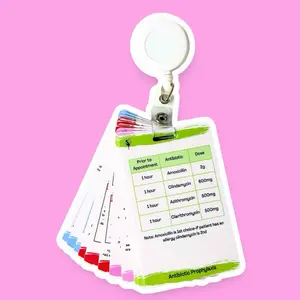 Dental Hygiene ADVANCED Clinical Reference Cards - 16 Double-Sided Cards with Disinfectant-Safe Material, Includes Badge Reel, Essential Clinical Info for Dental Students