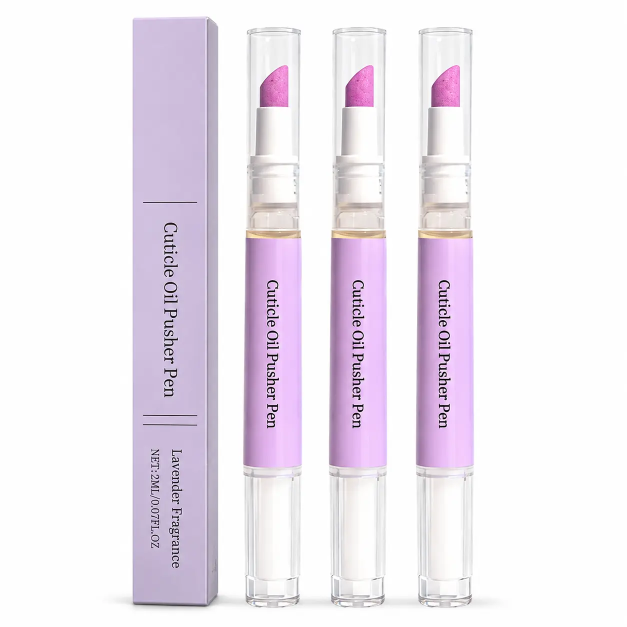 1/3-Pack Ceramic Cuticle Pusher & Oil Pen – 2-in-1 Nail Care Tool, Moisturizes Dry Cuticles, Softens Hangnails, and Adds Natural Shine