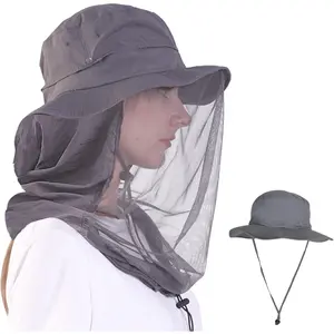 Mosquito  Net Hat for Men Women Sun Hats Wide Brim