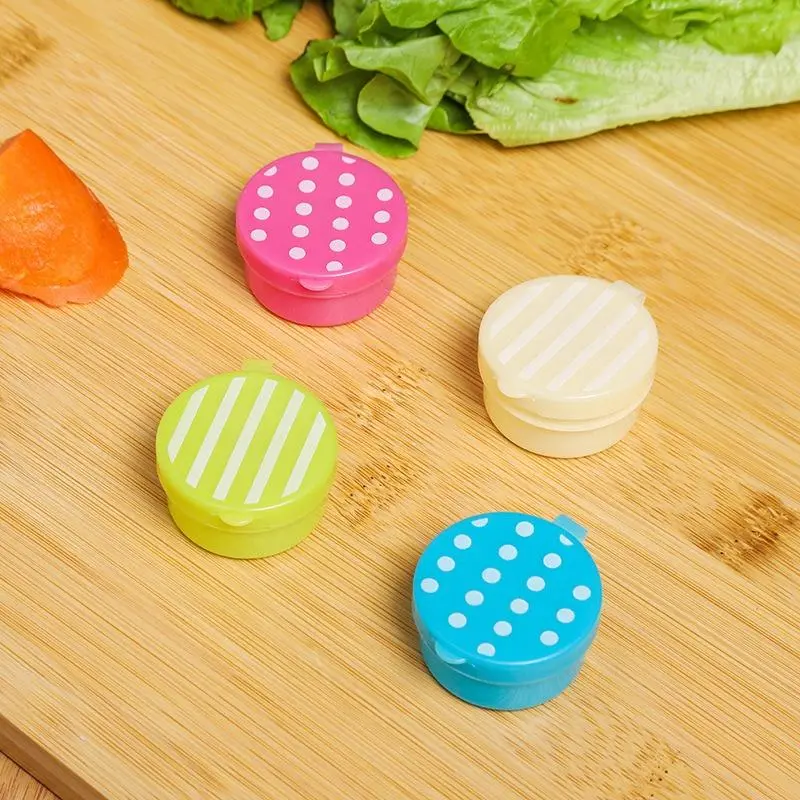 Mini Portable Dressing Bottle, 4 Counts Salad Dressing Ketchup Dispenser Bottle, Plastic Dressing Bottle for Home Kitchen Picnic, Seasoning