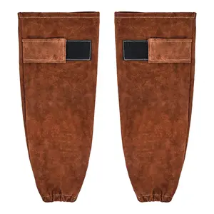 VEVOR Leather Welding Sleeves, Heavy Duty Cowhide Flame Resistant Work Sleeves for Arm Protection, Heat-Resistant Safety Sleeve for Welding, Blacksmithing, Woodworking, GardeningSummervibes