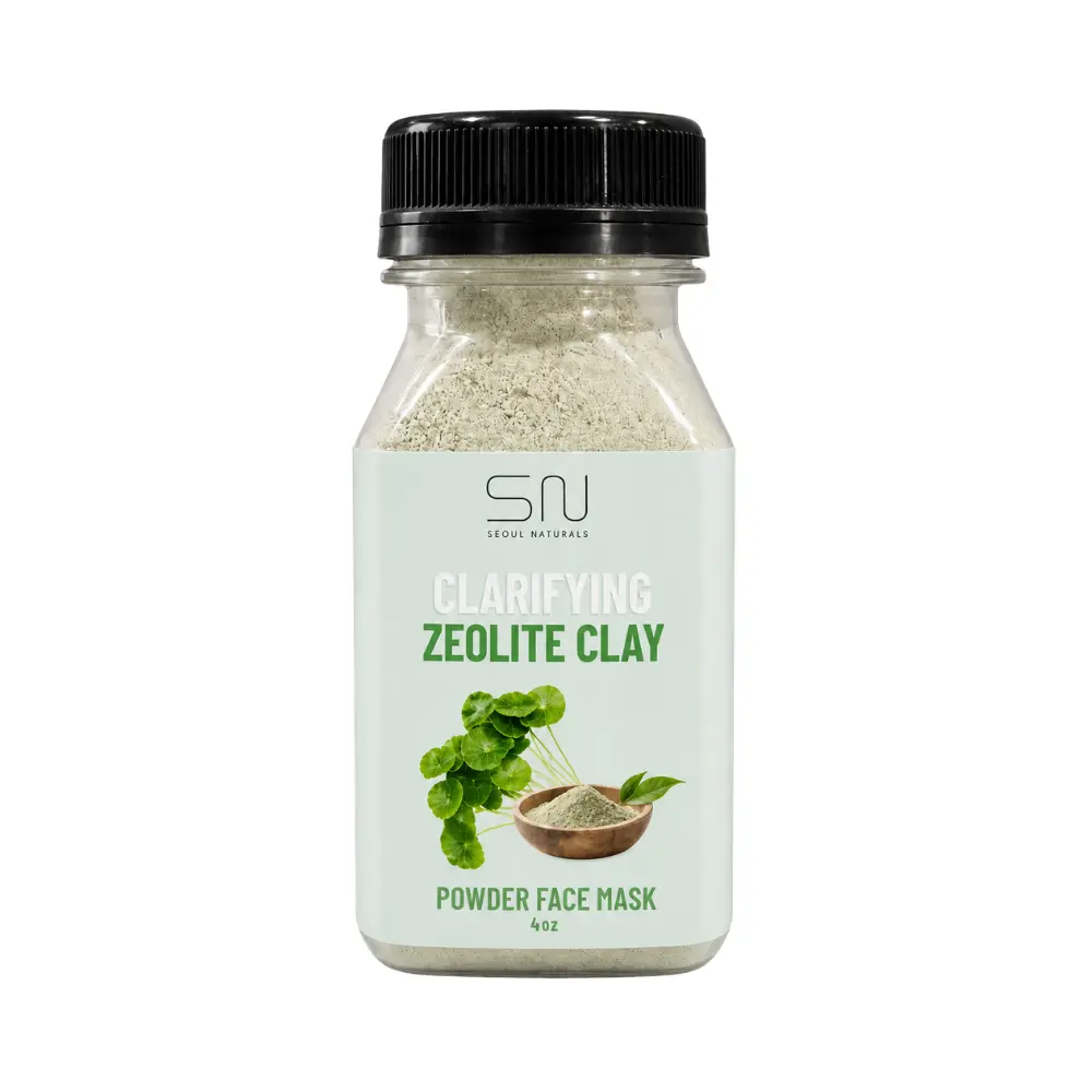 Seoul Naturals Zeolite Clay Face Mask Powder, 100% Natural Ingredients, K Beauty, 4fl oz