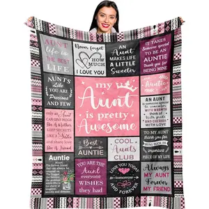 Aunt Gifts, Auntie Gift Ideas, Best Aunt Ever Christmas Birthday Gifts, Gift for Aunts from Niece Nephew, Best Auntie Birthday Presents, Aunts Valentines Mothers Day Christmas Blanket