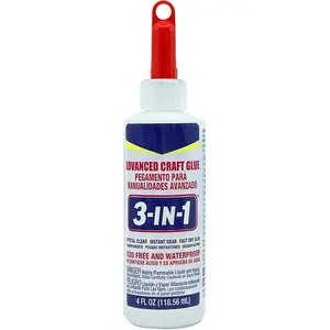 3-in-1  Craft Glue - Fast-Drying,  Clear Adhesive for , Ceramics, Fabrics, and More, 4-Ounce