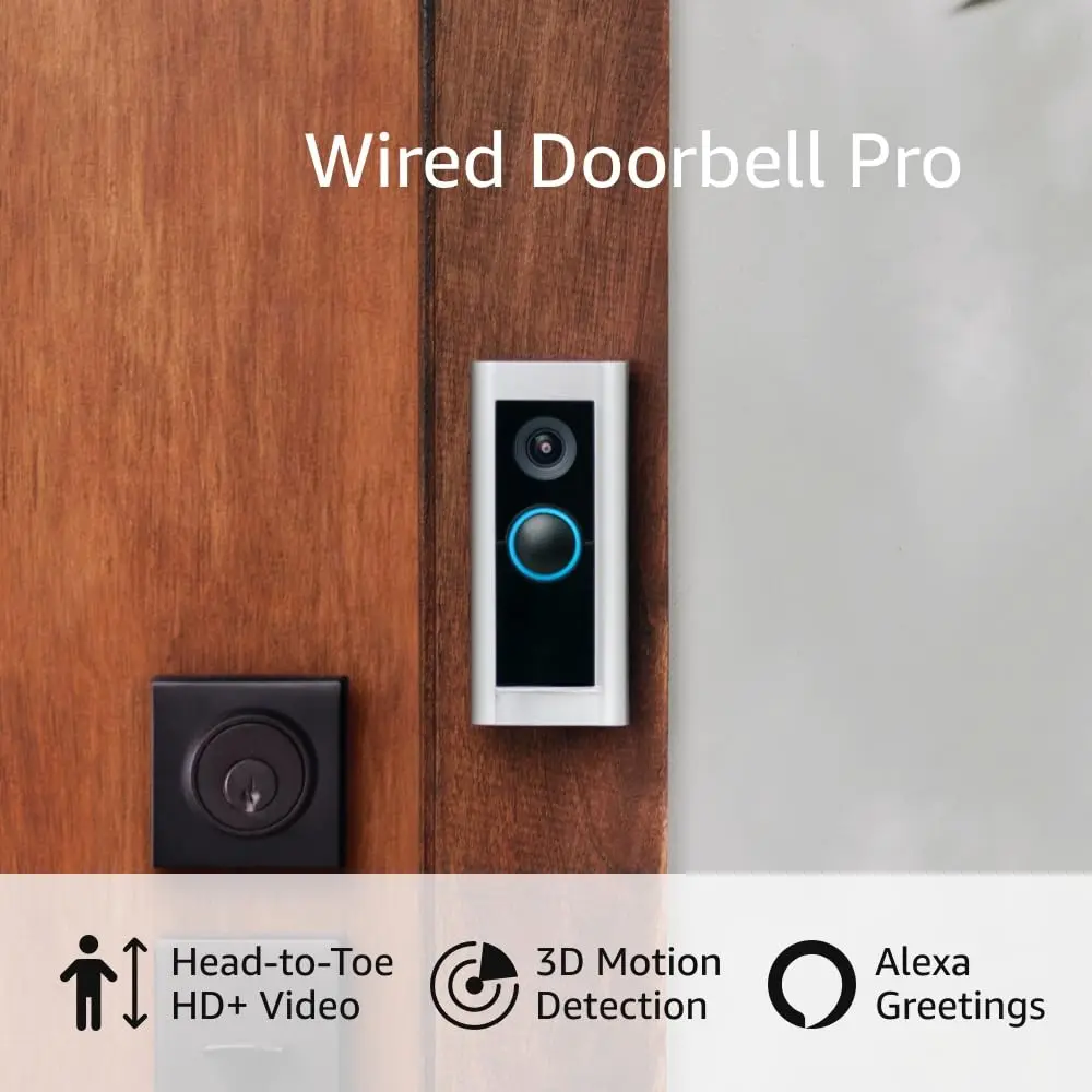 Like-New Wired Doorbell Pro (Video Doorbell Pro 2) – Best-in-class with cutting-edge features (existing doorbell wiring required)