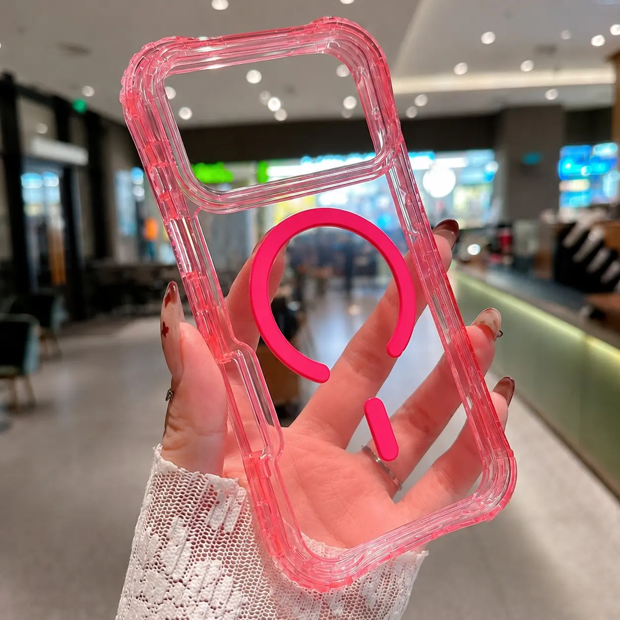 MagSafe Compatible Case for iPhone 17 Pro Max 16 15 14 13, Dual Layer Clear Magnetic Phone Case, Heavy Duty Shockproof Anti-Drop Protective Cover