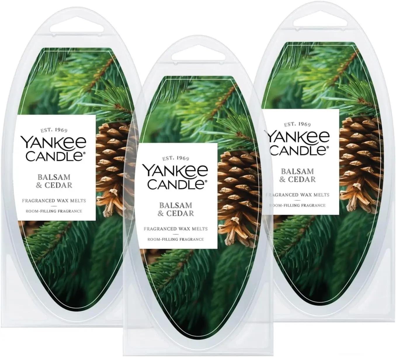 Yankee Candle Balsam & Cedar Wax Melts 18 Count (3 Packs of 6) Decor Fragrance Decoration Scented set Aroma Perfume