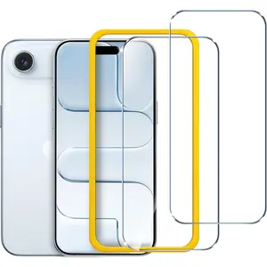 2-Pack Tempered Glass for iPhone Air 6.5" Screen Protector with [Alignment Frame], Anti-Scratch, Case Friendly, Transparent HD for iPhone 17 Air Clear Film