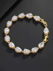 ICED CHICS Water Drop Hip-hop Jewelry Bracelet, Jewelry Design, made of copper inlaid zircon, suitable for both men and women, a gift for Father's Day and birthday, ideal for daily wear and versatile accessories, High Quality Bracelet