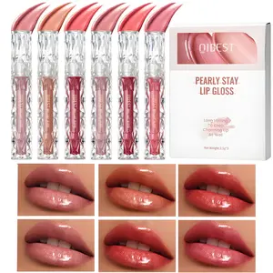 3-Pack Pearlescent Lip Gloss Set - Shimmer Lipgloss, Long-Lasting Radiant Shine, Waterproof, Glossy & Easy To Apply, Natural Glowy Lip Makeup, Cosmetic