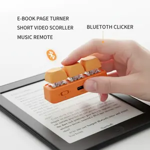 Wireless Page Turner for Kindle and E-Books, Hands-Free Stand and Clicker, Rechargeable Flipper for Smartphones, Ipads, Tablets