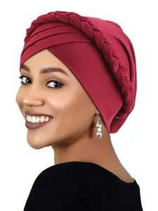 Handmade Knitted Headscarf Hat, Turban Hijab, Pure Color Chemotherapy Cap, Soft Comfortable Wrap Around Scarf, Tignon Scarf, Head Wraps, Ideal for Cancer Patients & Daily Wear