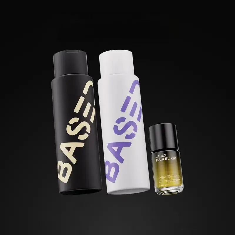 BASED Complete Hair Care Set: Shampoo, Conditioner & Hair Elixir, Cleanses, Hydrates and Shields Strands, Science‑Proven High‑Performance Formula