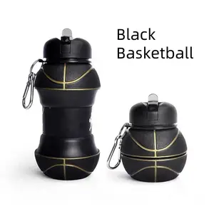 Lue's House Foldable Water Bottle Camping Cups Mug Outdoor Sports Basketball Football Tennis Golf School Leakproof Portable Kids Water Bottle