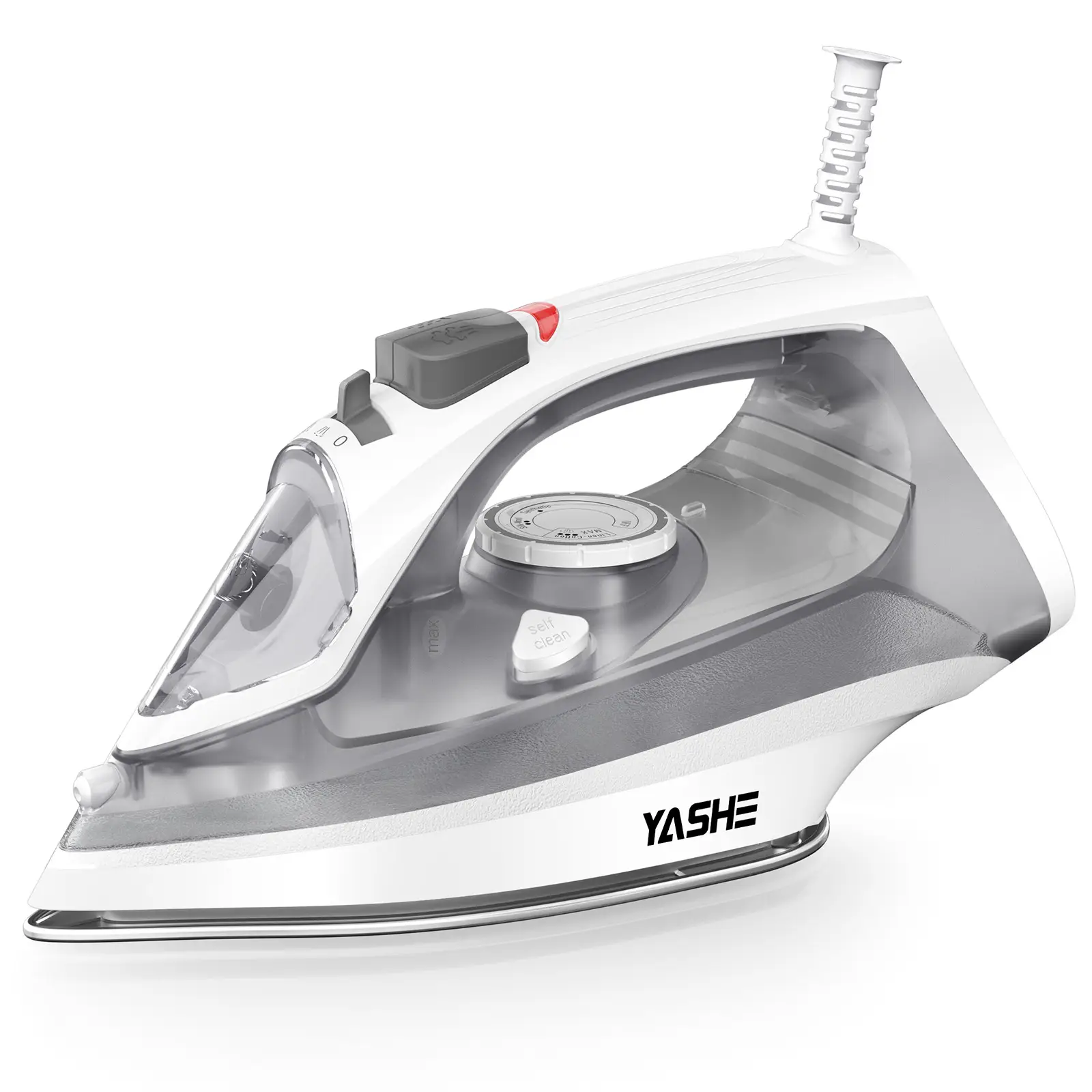1600W Easy Steam Compact Iron with Steam and Temperature Controls and Non-Stick Sole Plate, Rapid Heating Nonstick Soleplate, Precise Thermostat Dial,